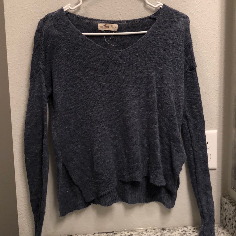 Blue Relaxed knit sweater. Hollister (size XS/S)
